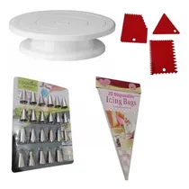 Comprar Kit Decoración De Torta Plato Giratorio, Picos, Espátula
