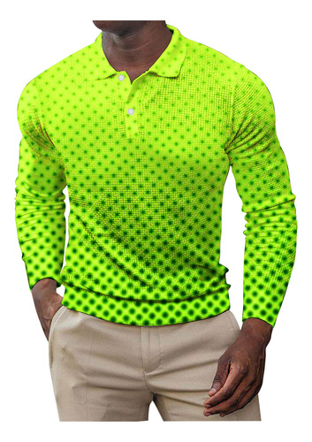 Camisa C Fashion Para Hombre, Con Cuello Vuelto, Estampado 4