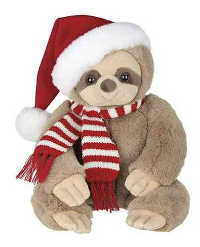 Bearington Plush Santa Sloth Christmas - Peluche De Navidad,