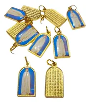 Comprar 10 Medallas Dijes Virgen Rosa Mistica 25mm Souvenirs Dorada