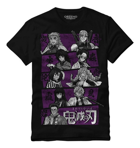 Playera De 7 Pilares, Demon Slayer Marca Obzeno