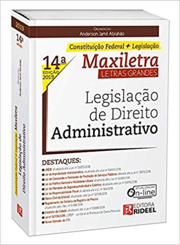 Legislação De Direito Administrativo, De Anderson Jamil Abrahão. Editora Rideel Juridico, Capa Mole Em Português