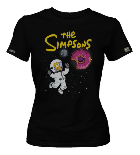 Camiseta The Simpsons Show Homero Astronauta Serie Mujer Dbo