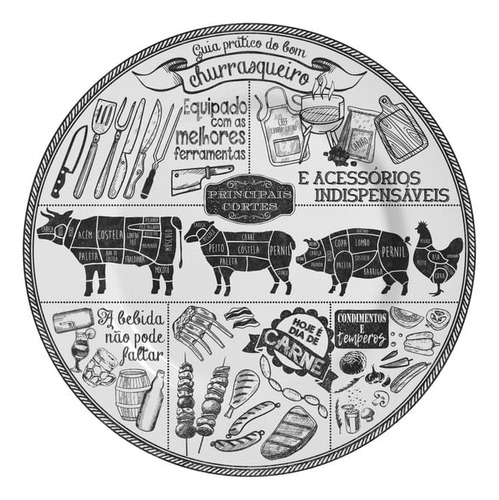 Prato Raso Avulso Churrasco 3 Ø29cm
