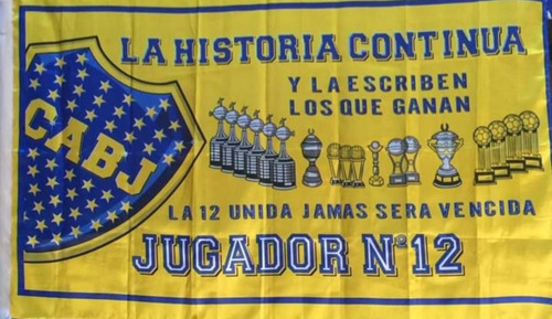 Bandera La Historia Continúa Boca Juniors