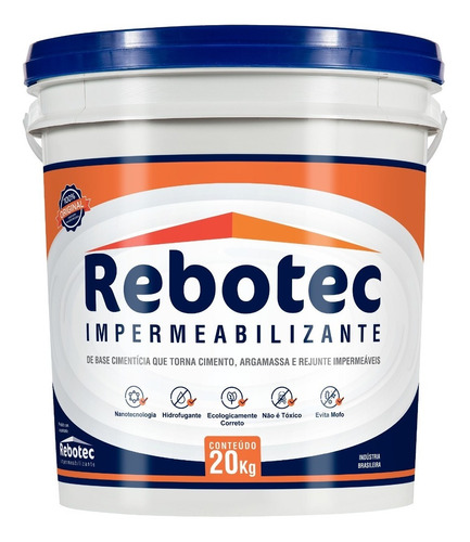 Rebotec 20 Kg Impermeabilizante - 12x S/juros Brinde Trena