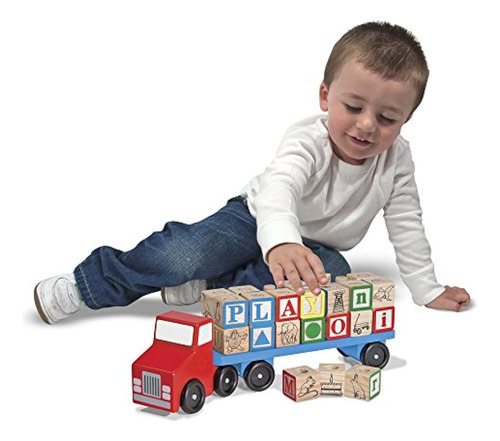 Melissa Y Doug Alphabet Blocks Juguete Educativo De Madera D