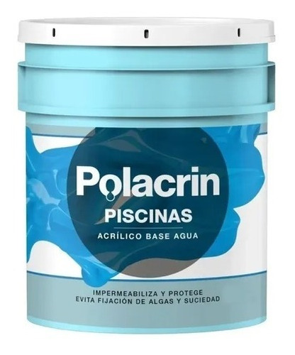 Pintura Latex Piletas Piscinas Acuosa 4l Al Agua Polacrin