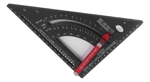 Regla Triangular For Carpintería Con Goniómetro Ajustable A
