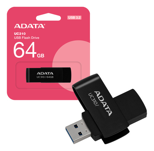 Pendrive 64gb Adata Uc310 Usb 3.2 Gen1 Alta Velocidad