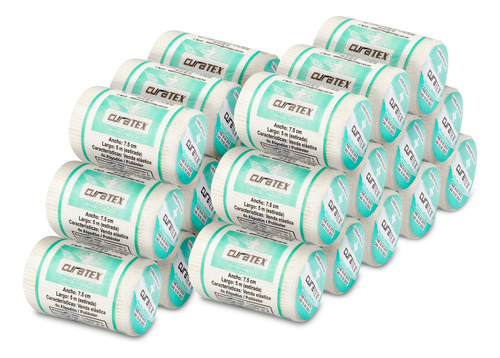 Pack De 24 Vendas Elásticas Quirúrgicas 7.5 Cm Vendaje Tra