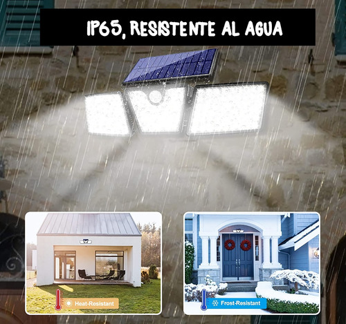 Lampara Reflector Solar Con Sensor Para Muro O Jardín