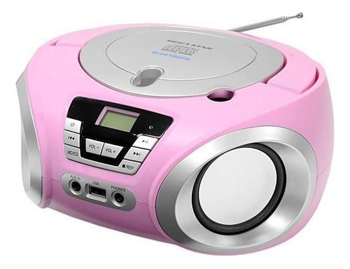 Toca Cd Portátil Megastar Mp-1842bt Bluetooth Rosa