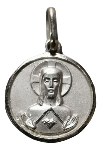 Medalla Plata 925 Sagrado Corazón Jesús #233 (medallas Nava)