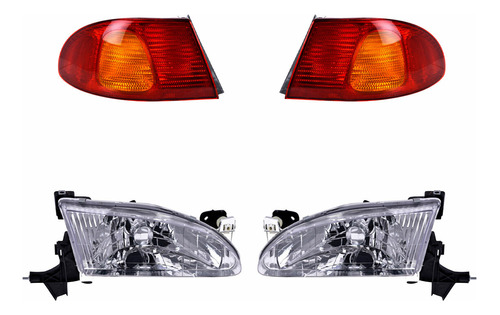 Set Calaveras + Faros Depo Toyota Corolla 1998-2000