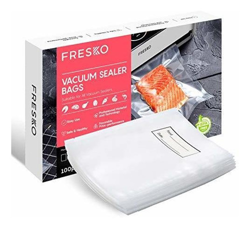 Fresko Vacuum Sealer Bags 100 Pint 6 X10  For Food Saver, Se