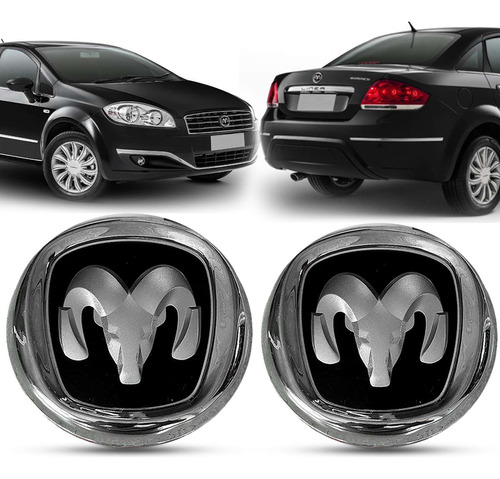 Emblema Grade E Mala Fiat Linea Dodge Ram 09 10 11 12 Até 16