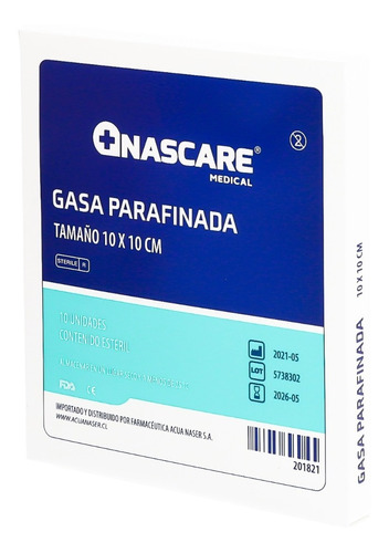 Gasa Parafinada 10x10 Cm Pack 100 Unidades