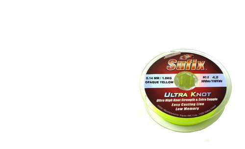 Tanza Nylon Sufix Ultra Knot 0,50mm X100m Pesca Baja Memoria