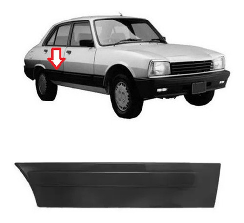 Moldura Puerta Trasera Peugeot 504 Derecho