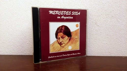 Mercedes Sosa - En Argentina Teatro Opera * Cd Made In Usa 