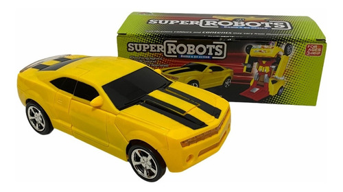 Carrinho Camaro Amarelo Que Bate E Volta, Possui Luz E Som