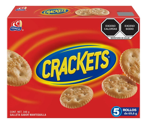 4 Pzs Gamesa Galletas Saladas Crackets 348gr