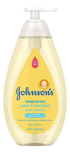Johnsons Baby Head To-toe Wash & Shampoo Bomba De 16.9 Onza.