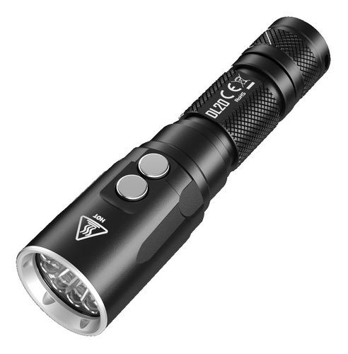 Linterna Luz Buceo Nitecore Dl20 Luz Blanca Y Roja 1000 Lums Color de la linterna Negro Color de la luz Blanco