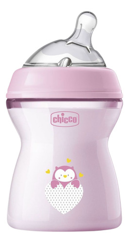 Biberón Chicco Naturalfeeling Boca Ancha 250ml 2m+ Rosa Rosa Natural