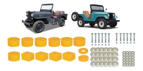 Kit Tacos De Carrocería Jeep Cj3 Cj5 Completos