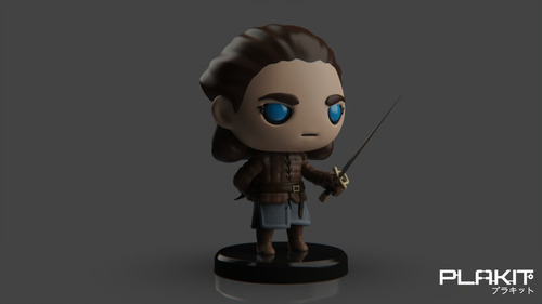 Imagen 2 de 5 de Muñeco Arya Stark Got Figura Para Pintar Plakit Coleccion