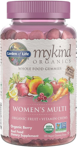  Multivitaminico Organico 120 Gomitas Garden Mujer Eg J05 Sabor Organic Berry