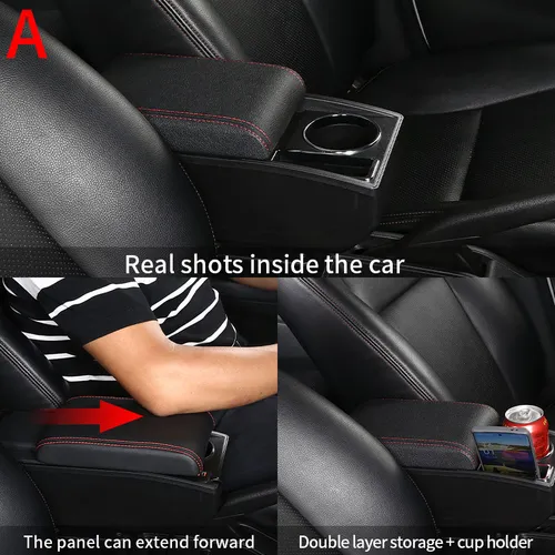 Caja De Reposabrazos Para Opel Corsa D Con Portavasos Y Dobl