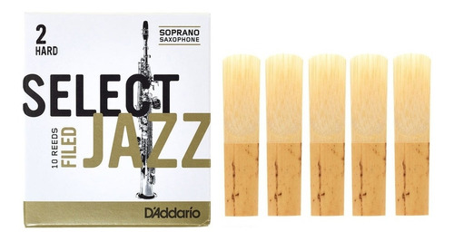 Kit 5 Palhetas Select Jazz - Filed - Sax Soprano 2 Hard