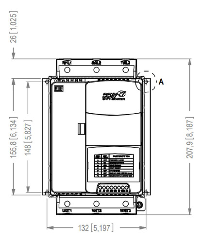 Soft-starter Weg Ssw070045t5sz 45a 15cv 220v/ 30cv 380v C/nf