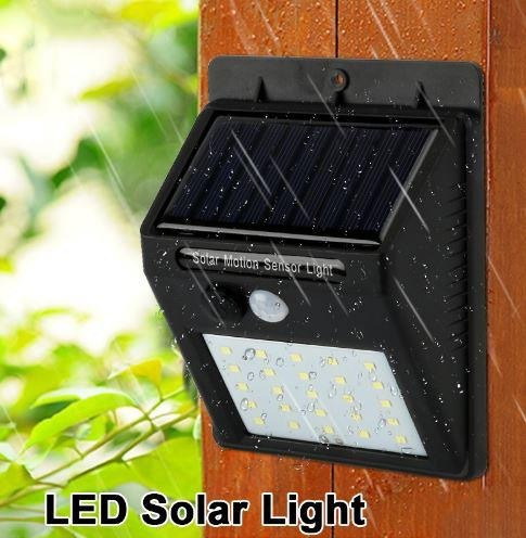 Lámpara Solar Led 1 Pack Sensor Queda Encendida De Noche.