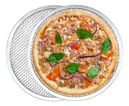 Malla Charola De Aluminio Hornear Pizza Cocina 45cm