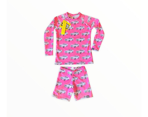 Imagen 3 de 4 de Short De Baño Lycra Uv Upf50+ Niñas Y Niños Autitos