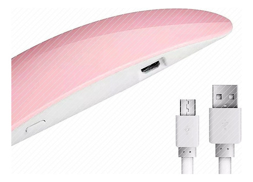 Mini Lampara De Unñas Led Uv Compacta Portatil 7x13x2 Ccm Color Rosa