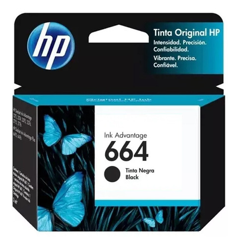 Cartucho Hp  De Tinta Negra Hp 664 Original  (f6v29al)