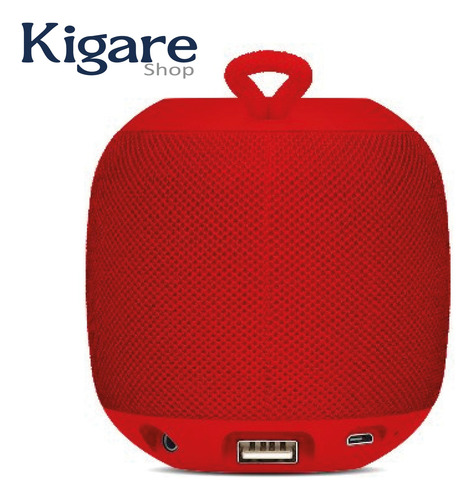 Bocina Bluetooth Fm/usb Redonda Rojo Brobotix