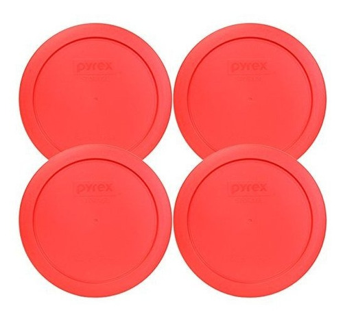 Pyrex 7201-pc Red Round 4 Cup Storage Lid For Glass Bowls - 