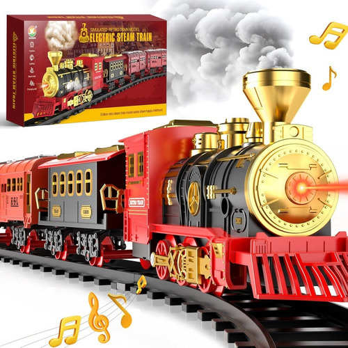 Wnn Set De Tren Navideño Con Humo, Luces Y Sonido