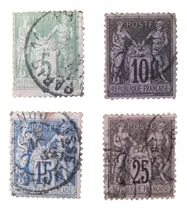 Comprar Francia 1876-78 Sellos Paz Y Comercio Colección Antigua