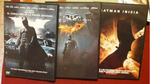 Batman Saga De Christopher Nolan Completa. 3 Dvd.