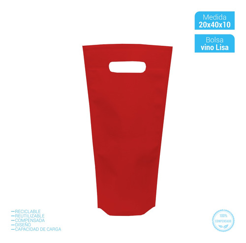 Imagen 1 de 1 de 100 Bolsas Para Vino Friselina 20x40 Cm Lisas