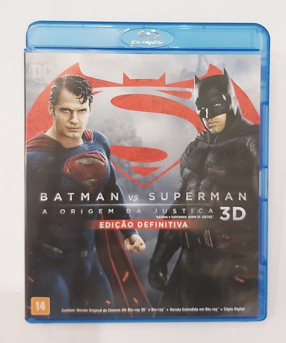 Blu-ray Batman Vs Superman A Origem Da Justiça 3d + Blu-ray