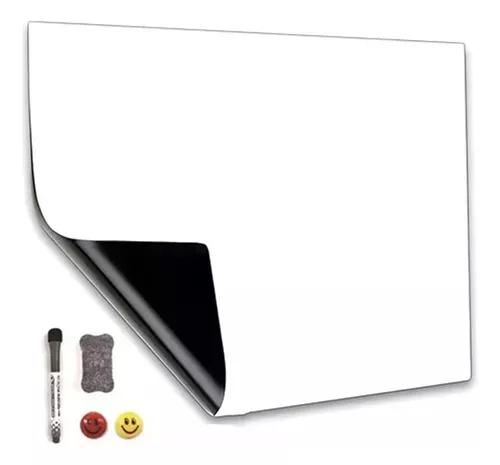 Pizarra magnética, pantalla magnética de 17.1 x 11.8 pulgadas, para imanes  y tablón de anuncios, adecuado para pared, refrigerador, compartimento