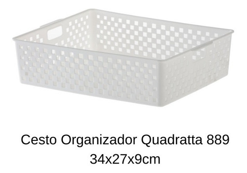 Jogo De 10 Cestos Branco Para Dispensa Quadratta Paramount
